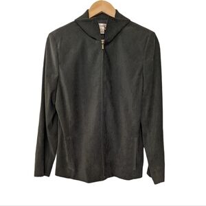 Trousers Etc Hunter Green Zip Up Jacket Size 8